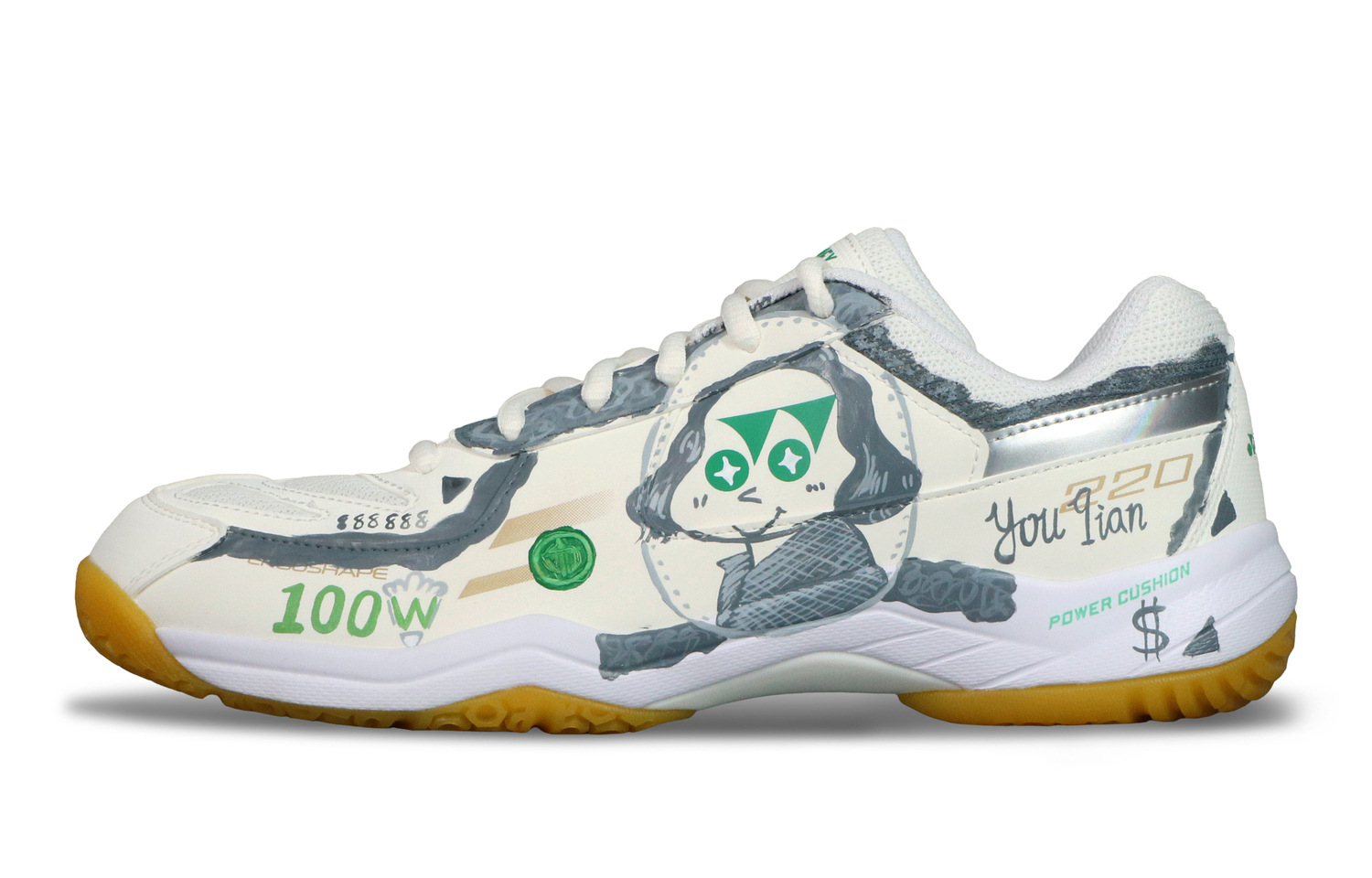 

Yonex Амортизирующая подошва Power Cushion, износостойкие и противоскользящие низкие кроссовки для бадминтона, унисекс, цвет экрю, серый