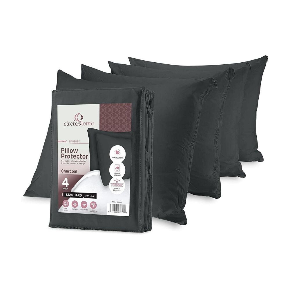 

Защитная подушка Circles Home из 100 % хлопка на молнии (4 шт.), цвет Charcoal