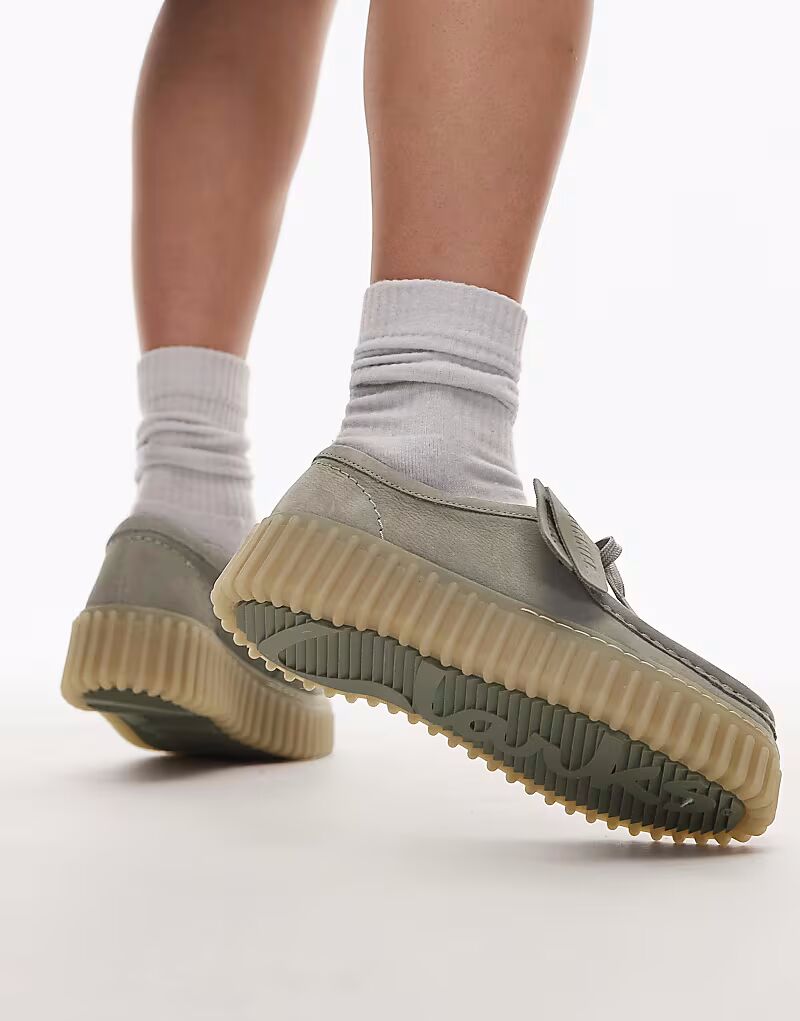 Туфли Clarks Torhill Bee из вымытого зеленого нубука — фото 3