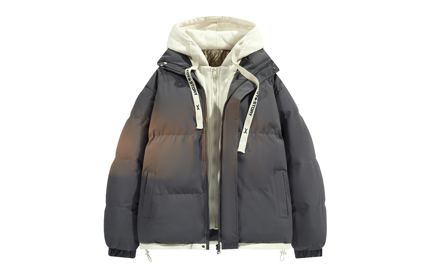 

Пуховая куртка унисекс с капюшоном, утепленная Disney, темный серый