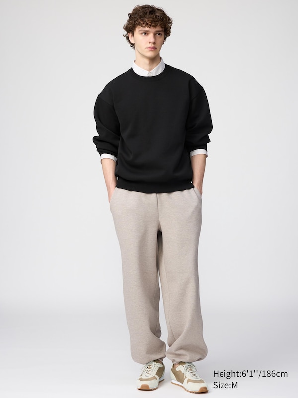 Широкие брюки из футера Uniqlo, 18 wine — фото 2