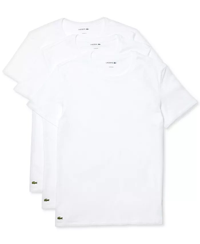 

Комплект из 3 мужских маек Essential Cotton с круглым вырезом и стандартным кроем Lacoste, белый