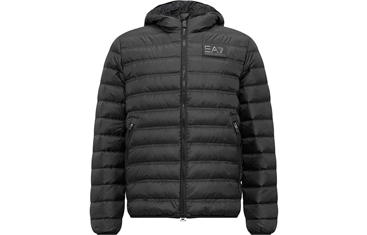 

Курка с капюшоном и логотипом EMPORIO ARMANI, черный