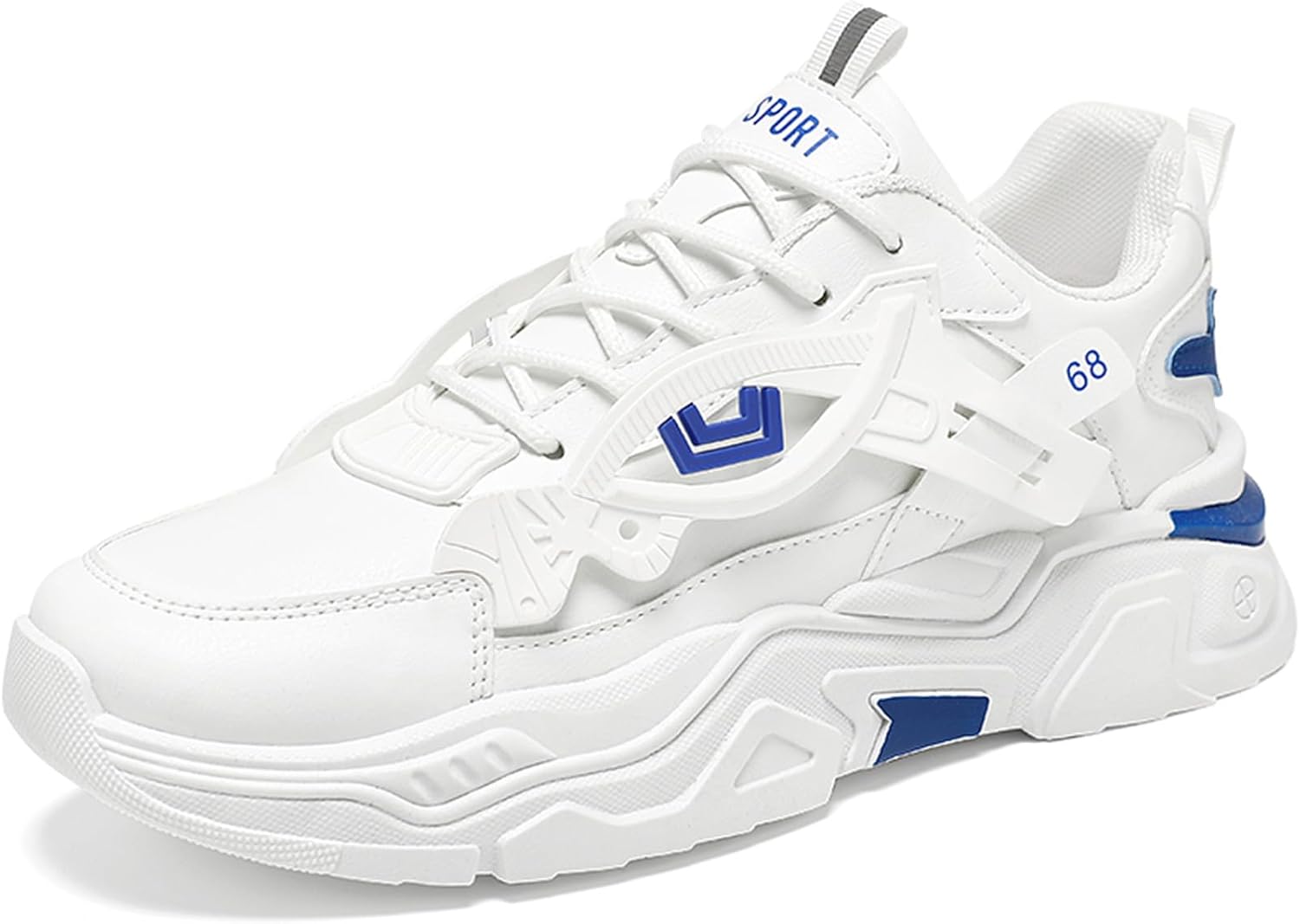 

Летние кроссовки с высокой подошвой для увеличения роста, мужские повседневные спортивные удобные кроссовки для бега на открытом воздухе Generic, белый