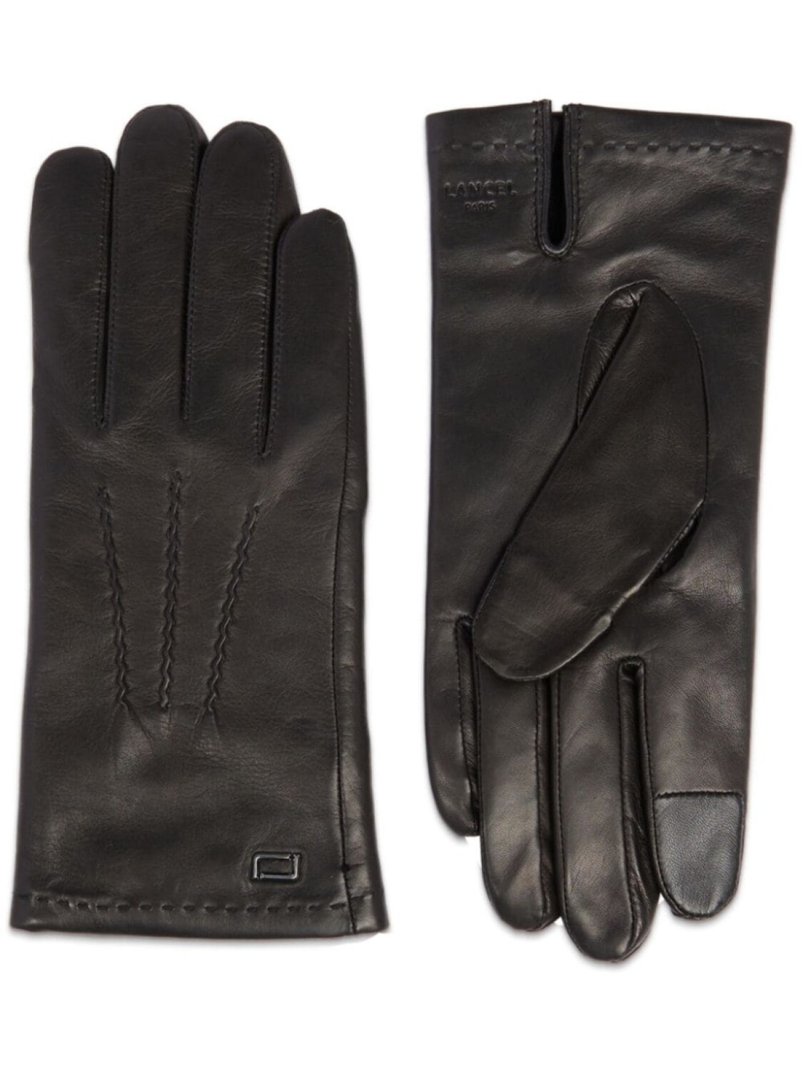 

Lancel перчатки Sellier с логотипом, черный