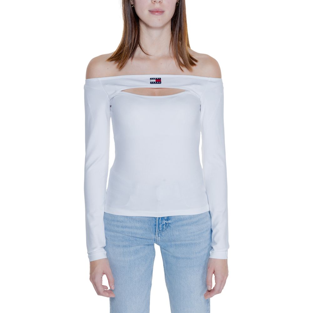 

Белые топ и футболка из экологически чистой вискозы Tommy Jeans