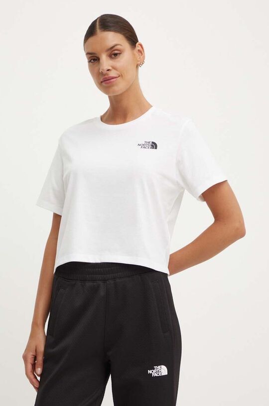 

Укороченная узкая футболка W Simple Dome The North Face, белый