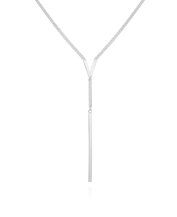 

Y-Образное ожерелье-лариат серебристого тона Vince Camuto, silver