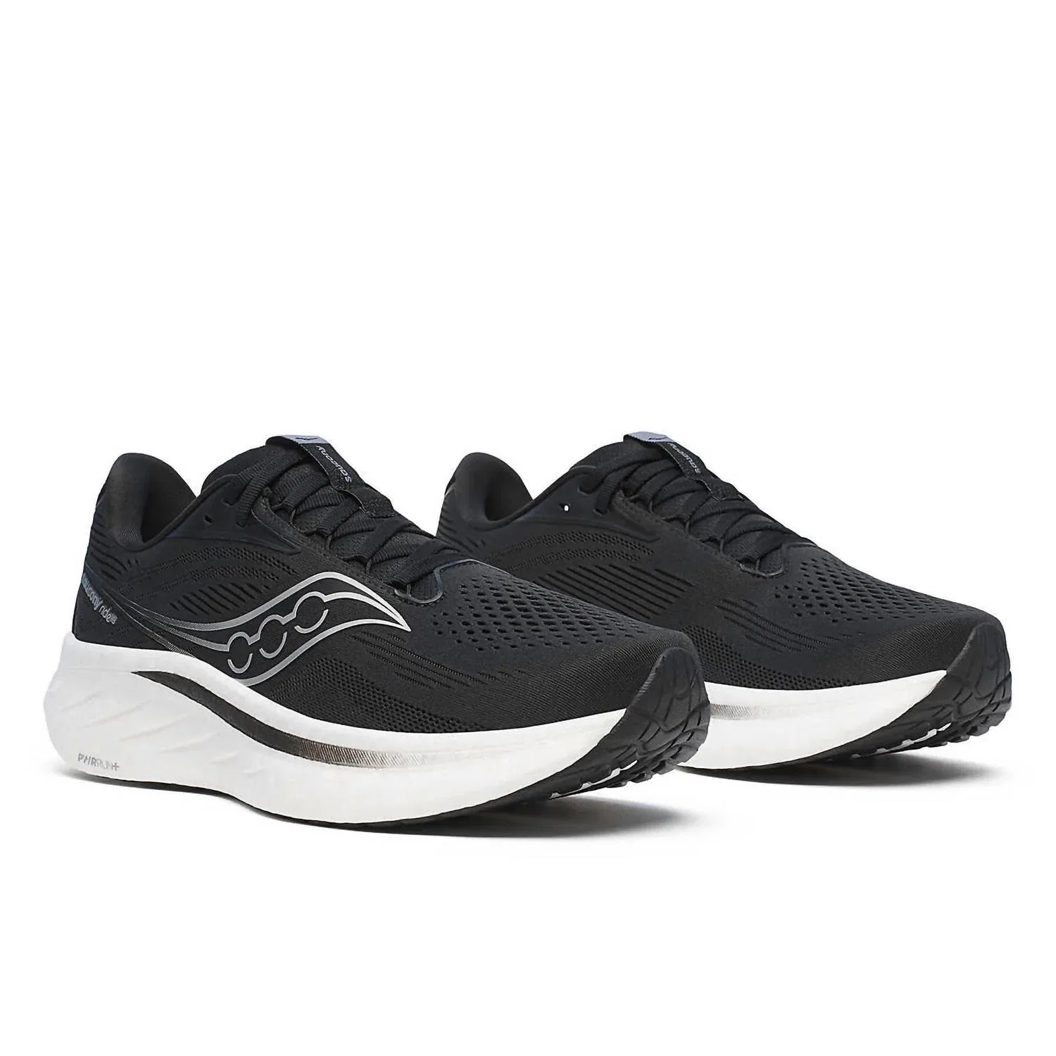 SAUCONY Мужские беговые кроссовки Ride 18, черно-белые