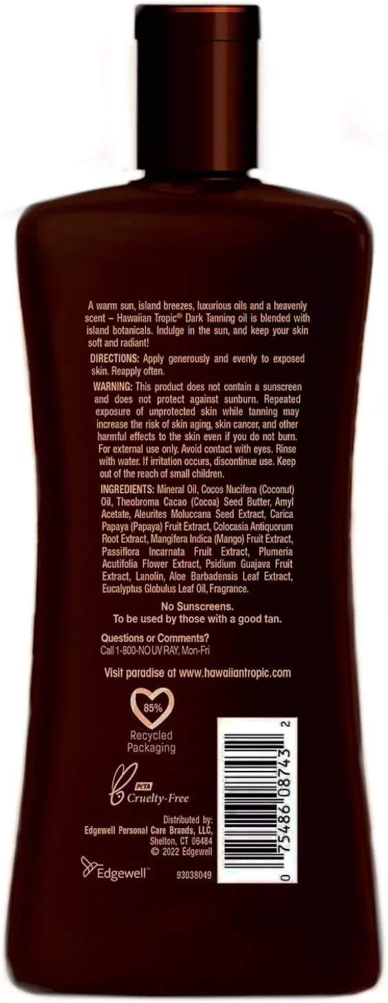 Масло для загара Hawaiian Tropic Dark Tanning Oil, 2 шт по 8 oz — фото 2
