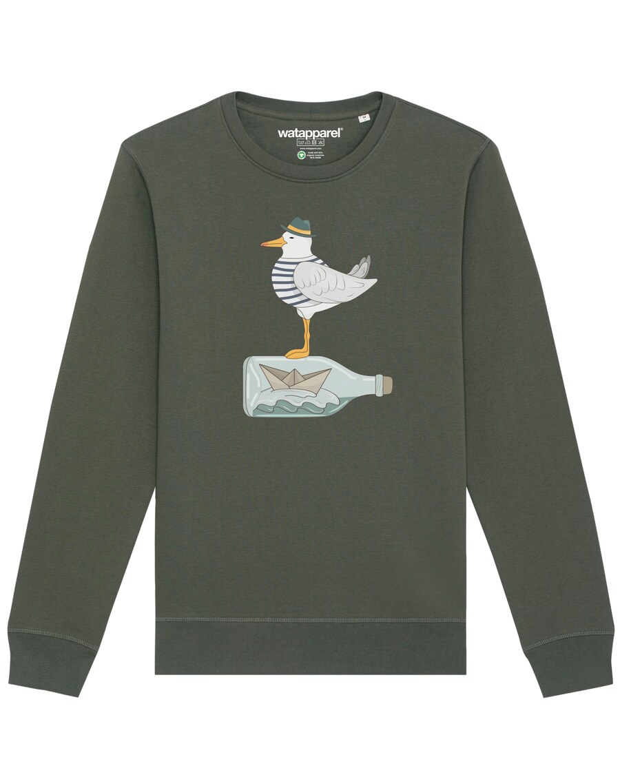 

Свитер Watapparel Sweatshirt Möwe mit Hut, хаки
