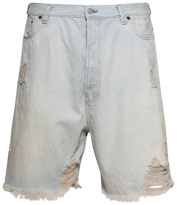 

Шорты Acne Studios Distressed Denim Bermuda Shorts 'Light Blue/White', фиолетовый