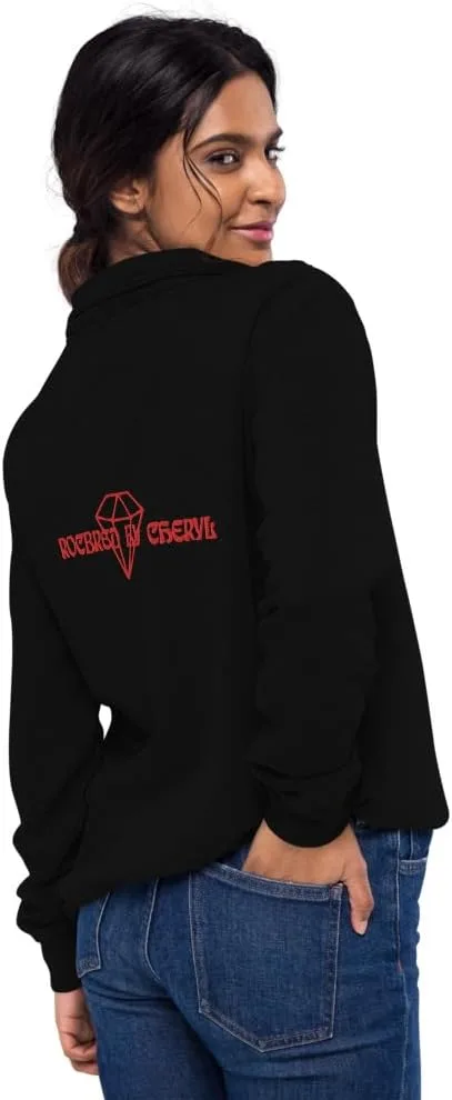 Флисовый пуловер с надписью "Rocbred by Cheryl" generic, черный