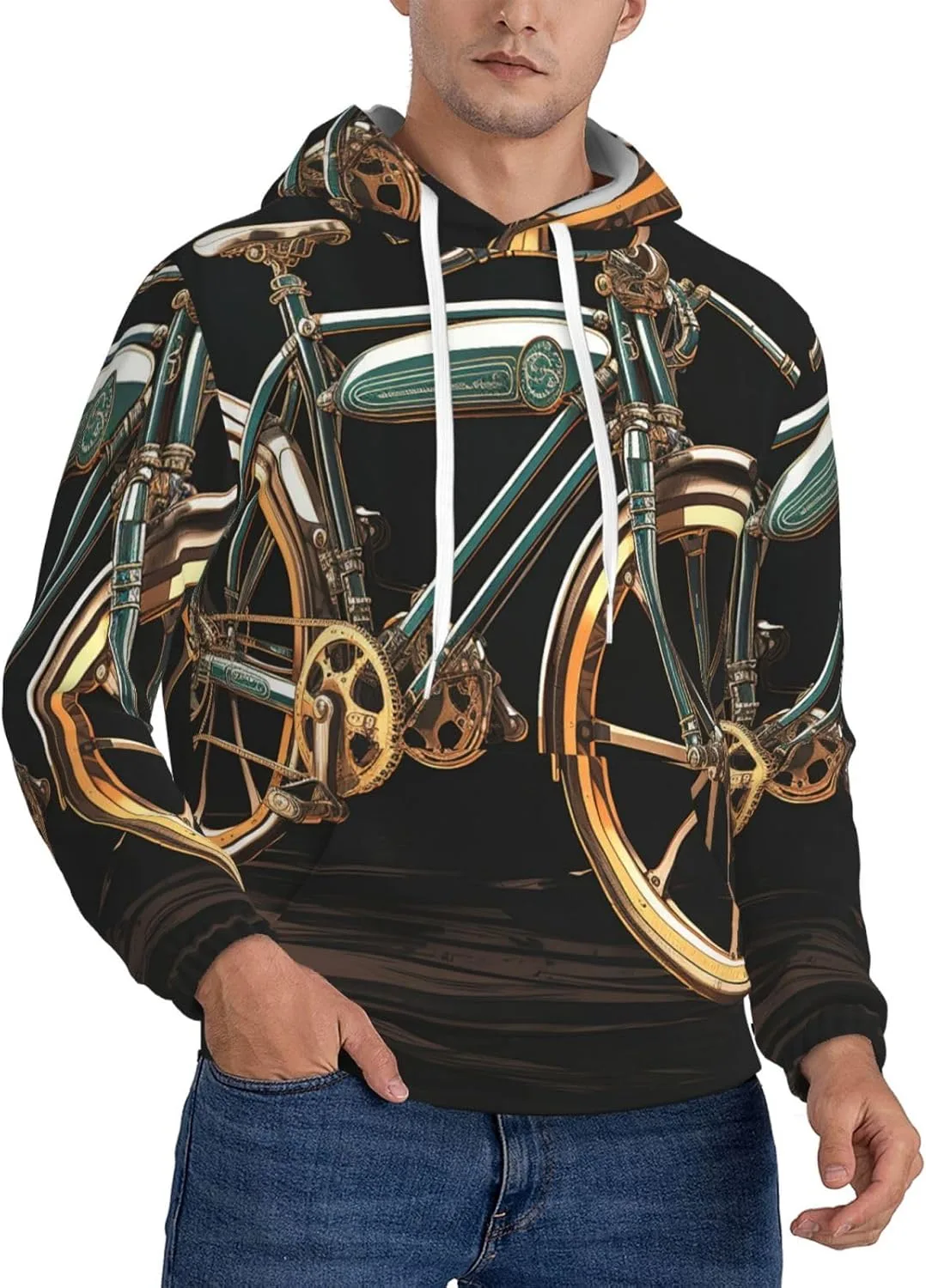 

Мужская флисовая толстовка с капюшоном KKLWEGU