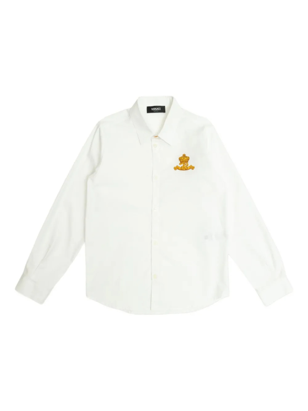 

Футболка с вышитым логотипом Versace Kids, белый