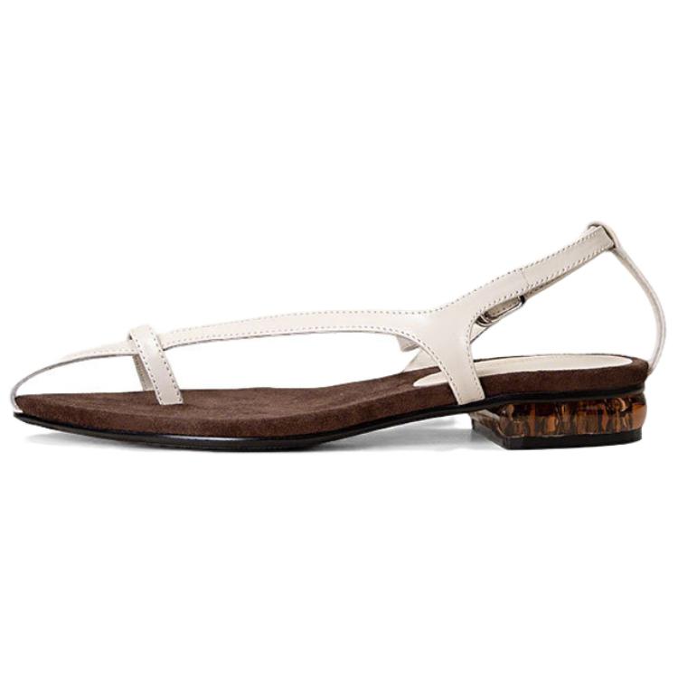 SHOEMAKER QUEEN Женские сандалии на одной застежке белые, цвет White