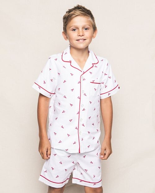 Комплект пижамных шорт Brixham Lobster унисекс - Baby, Little Kid, Big Kid Petite Plume, цвет White — фото 2
