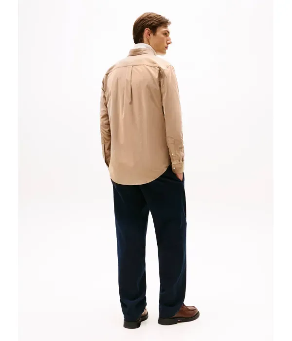 Вельветовая рубашка regular fit Tommy Hilfiger, бежевый — фото 3