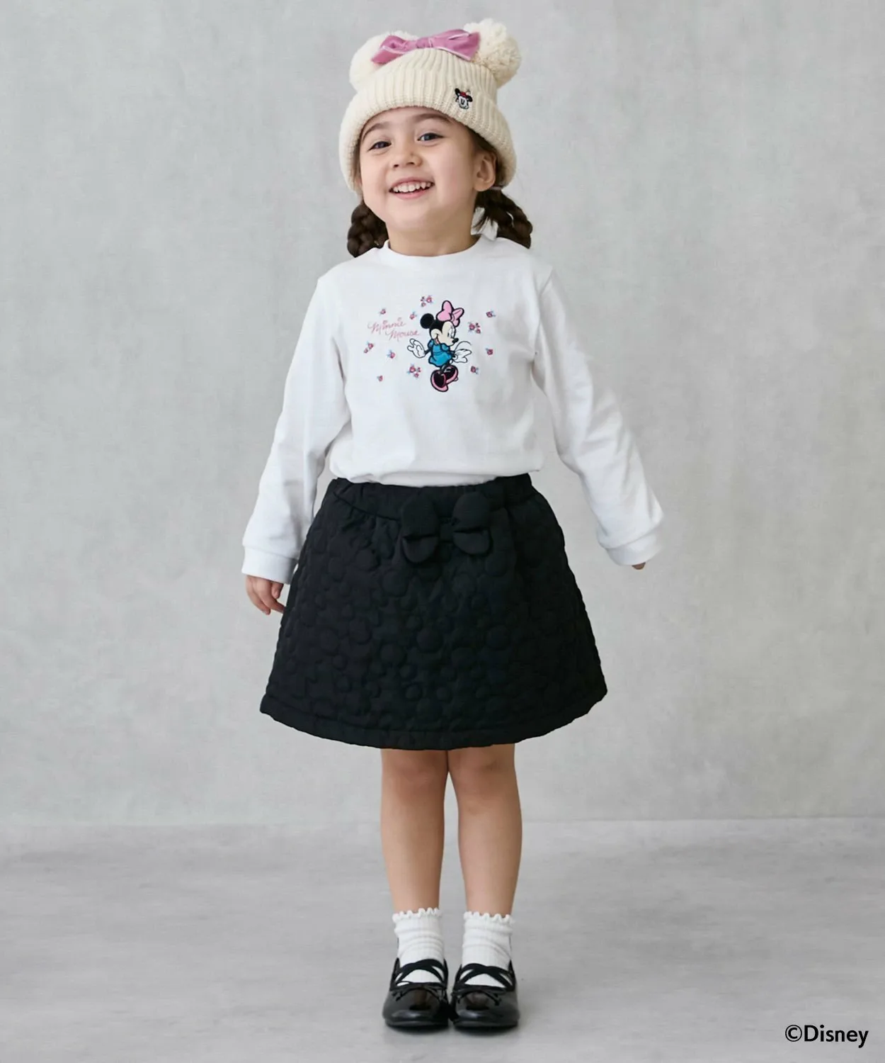 Стеганая юбка Petit main, Black