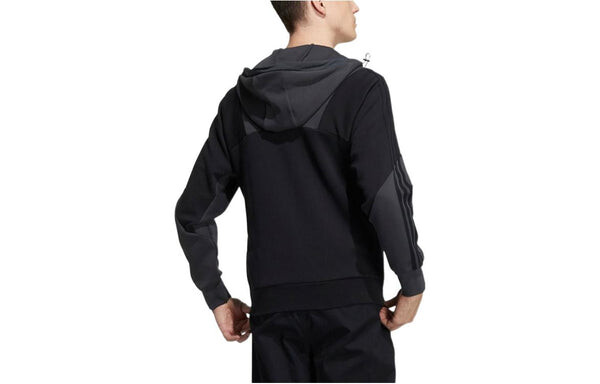 Куртка adidas Casual Sports hooded Splicing Jacket Black, мультиколор — фото 2