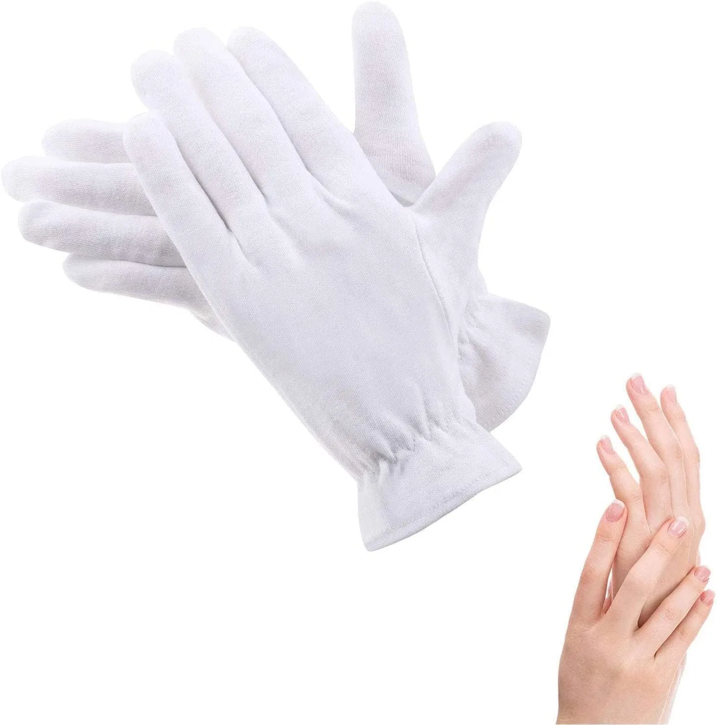 Увлажняющие хлопковые перчатки для рук, 1 пара Cgboom, 1 Pair