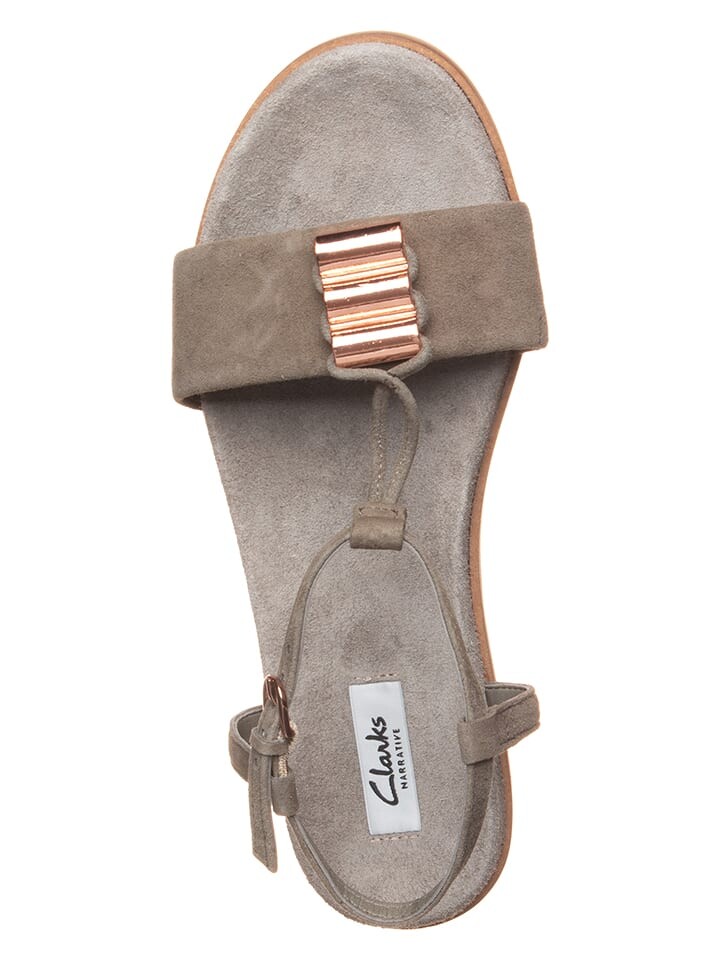 Классические босоножки Clarks Leder-Sandalen Agean Cool, серо-коричневый — фото 4