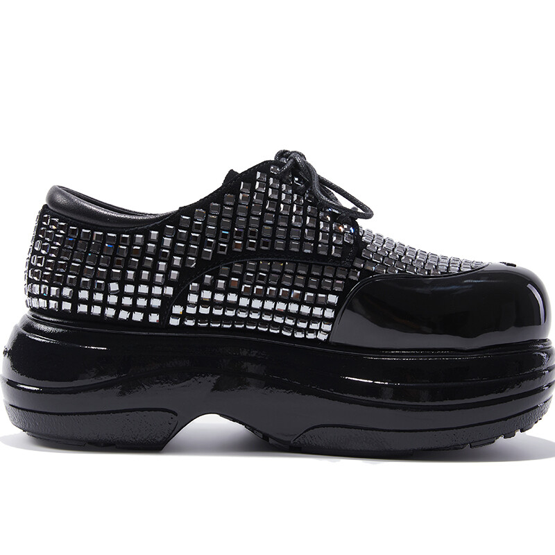 Туфли женские повседневные Women's Casual Shoes Women's Low-Top Black Blocco5 — фото 3