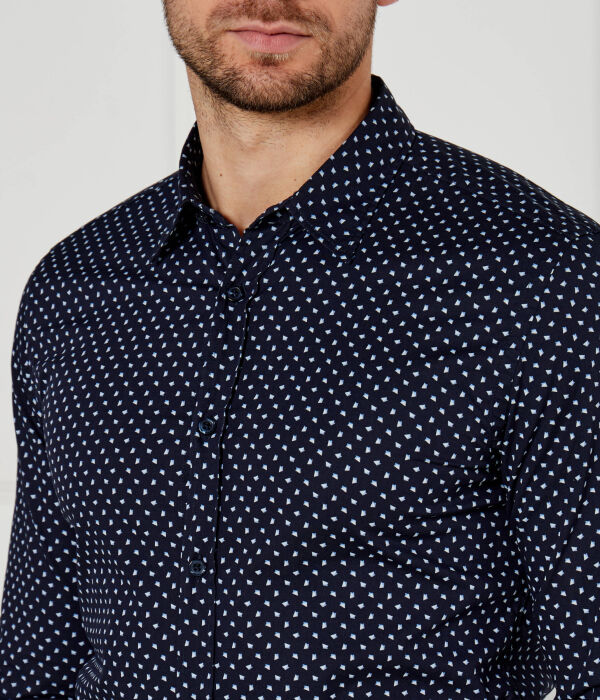 Рубашка p-hank-spread-243 Slim fit Boss, синий — фото 4
