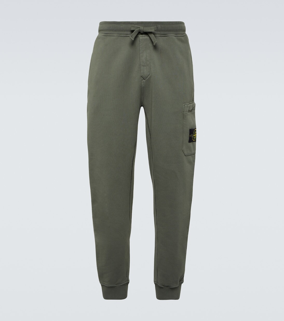 

Хлопковые спортивные штаны Stone Island, зеленый