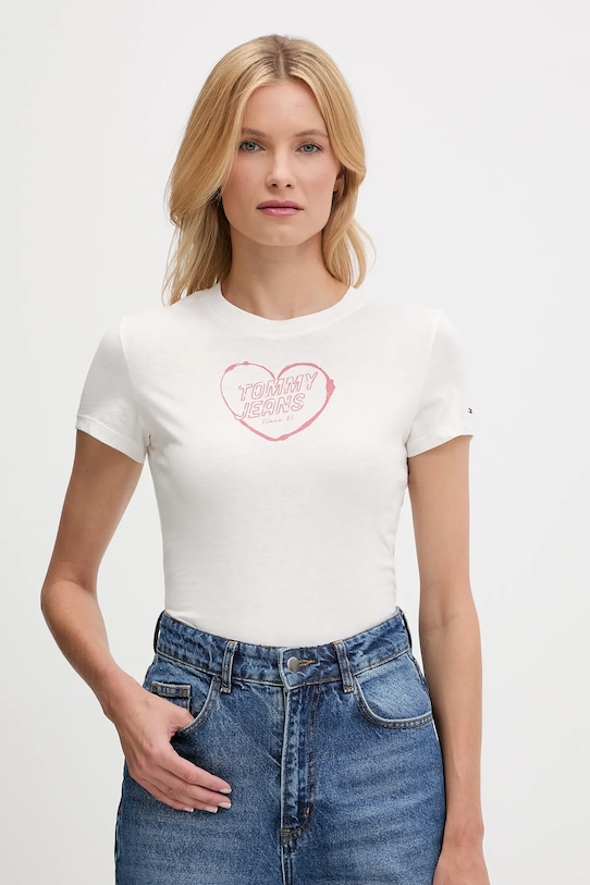 

Хлопковая футболка Tommy Jeans, белый