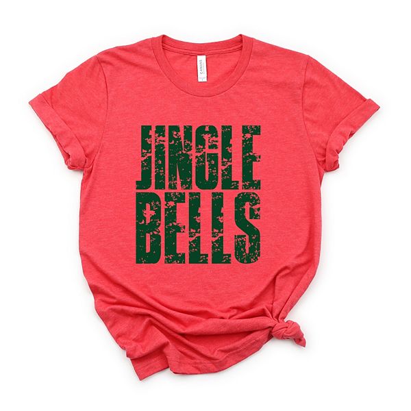 

Футболка с принтом Jingle Bells Block Distressed Simply Sage Market, Heather Red, Зеленый, Футболка с принтом Jingle Bells Block Distressed Simply Sage Market, Heather Red