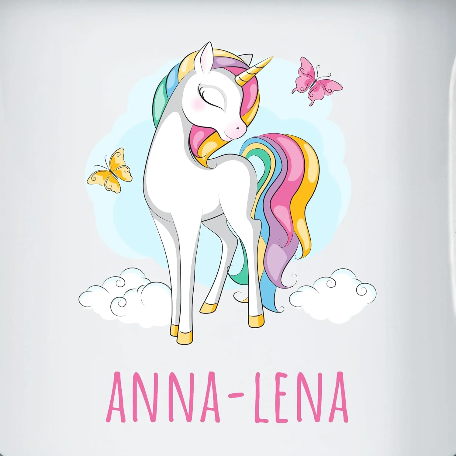 Кружка эмалированная с именем - Unicorn - 300 мл - White Silver Geschenk mit Namen personalisiert by Shirtracer — фото 2