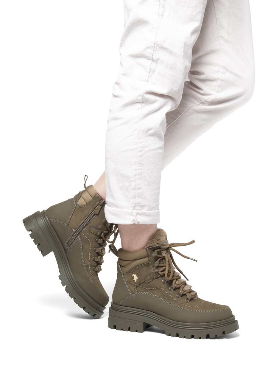 Ботильоны на шнуровке U.S. POLO ASSN., Dark green — фото 2
