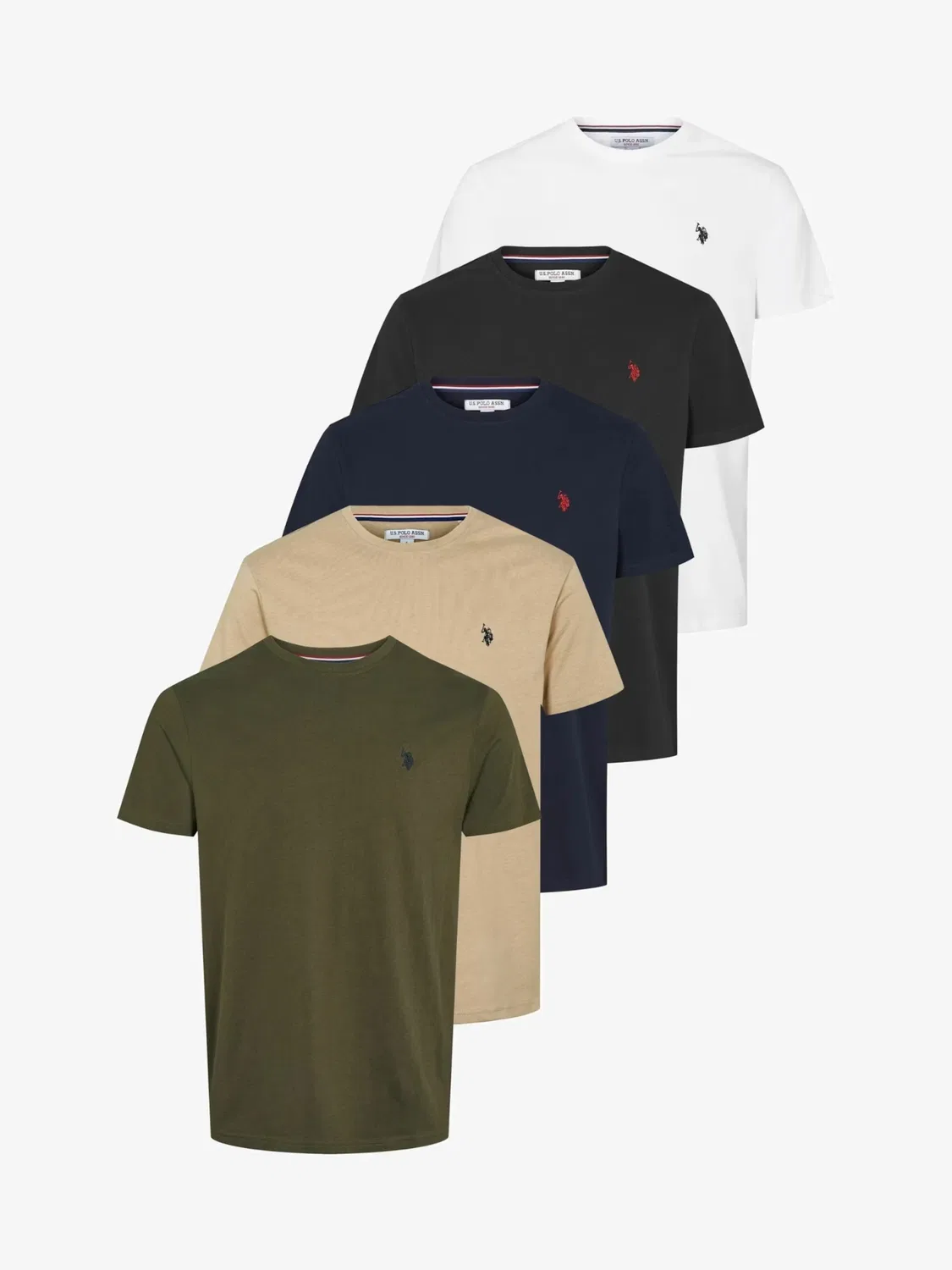 Футболка 'UMArjun' U.S. Polo Assn., Beige/Marine Blue/Olive/Black/White