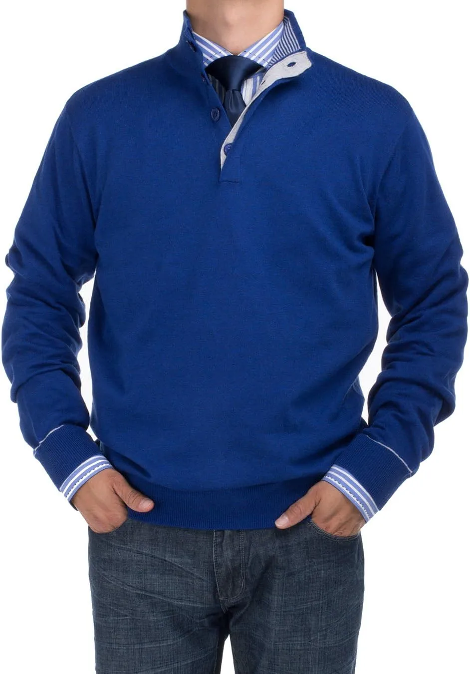 

Свитер мужской DTI BB Signature с воротником-стойкой и длинными рукавами DTI DARYA TRADING