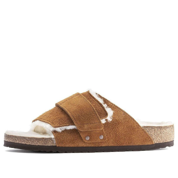 

Тапочки kyoto shearling suede leather 'mink' Birkenstock, коричневый