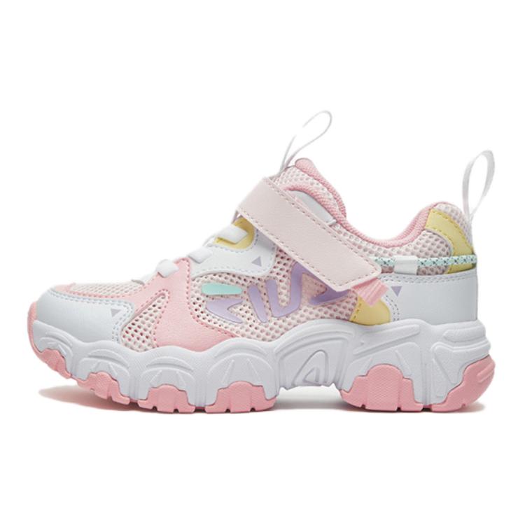 

FILA KIDS Кроссовки Cat Paw с противоскользящей подошвой и амортизацией, низкие, детские повседневные, розово-белые