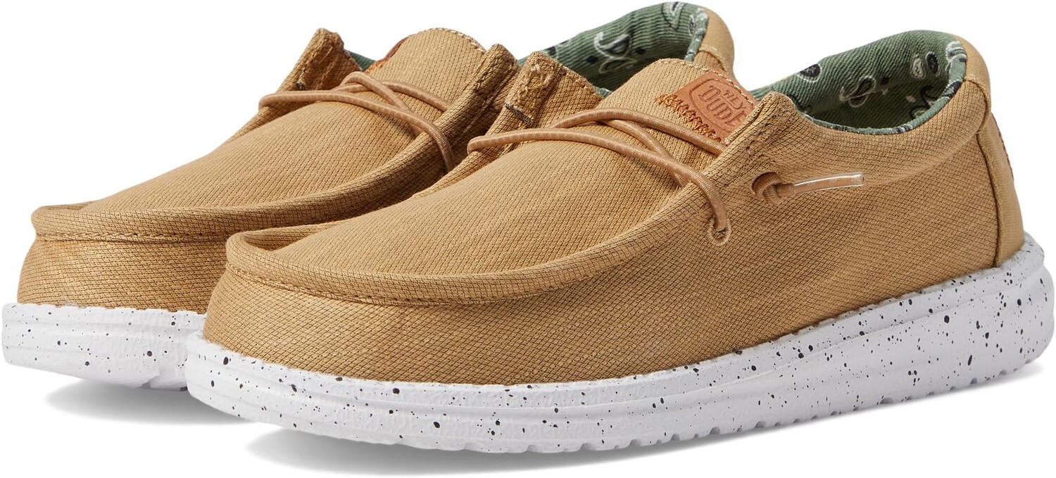 

Кроссовки Wally Washed Canvas Hey Dude, цвет Walnut