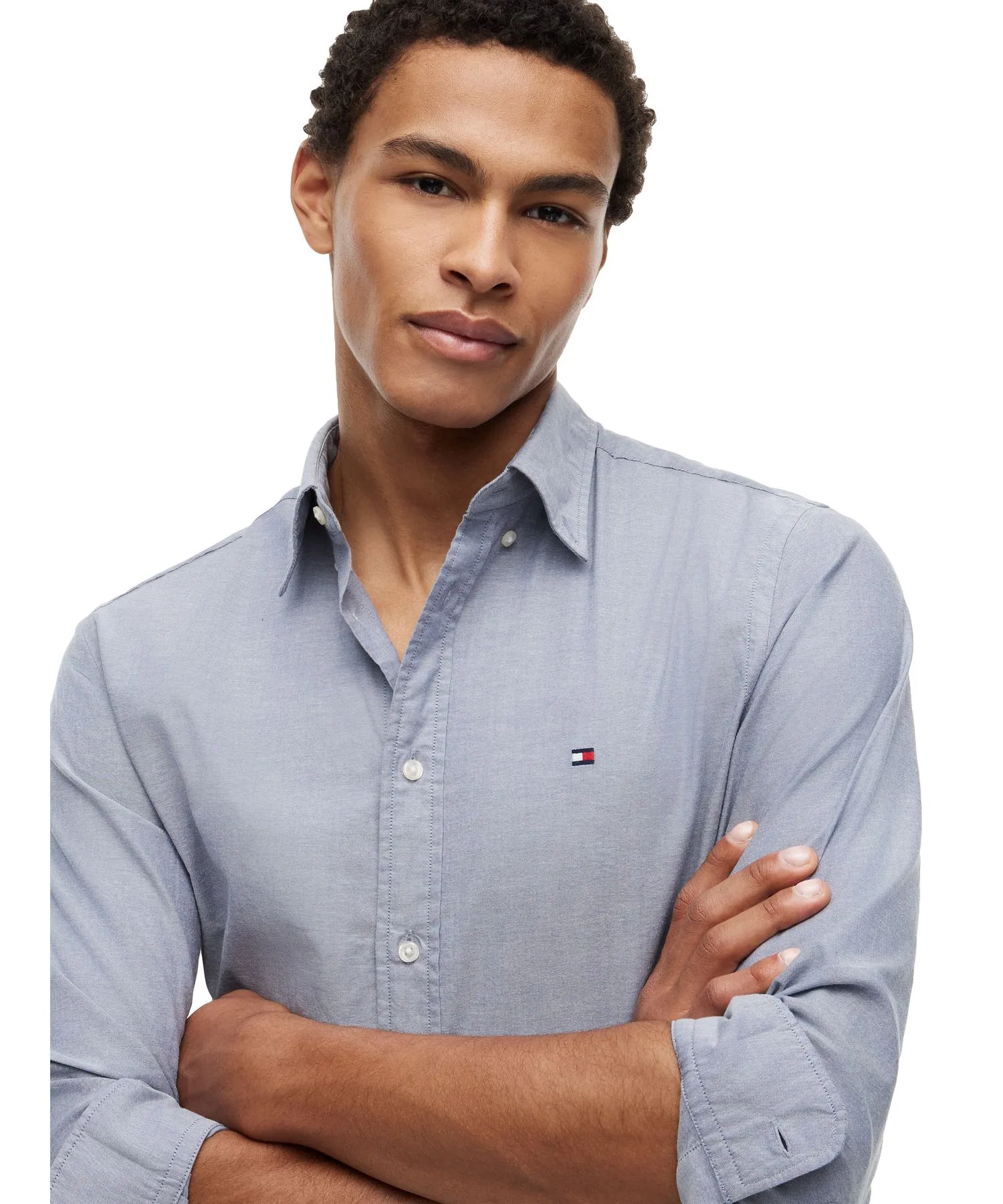 Мужская рубашка Tommy Hilfiger оксфорд, красная — фото 3