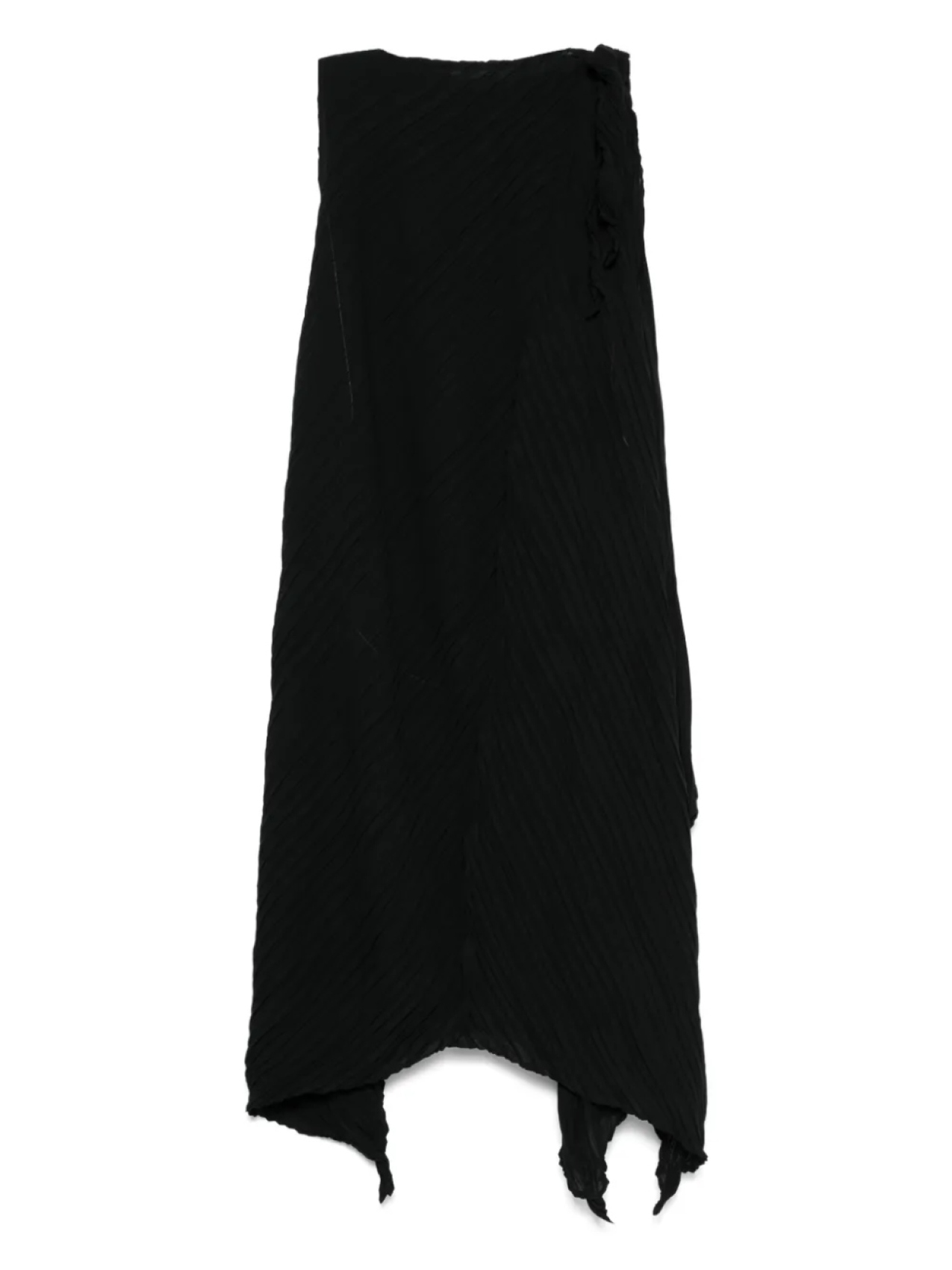 

Мятое асимметричное платье Issey Miyake, черный