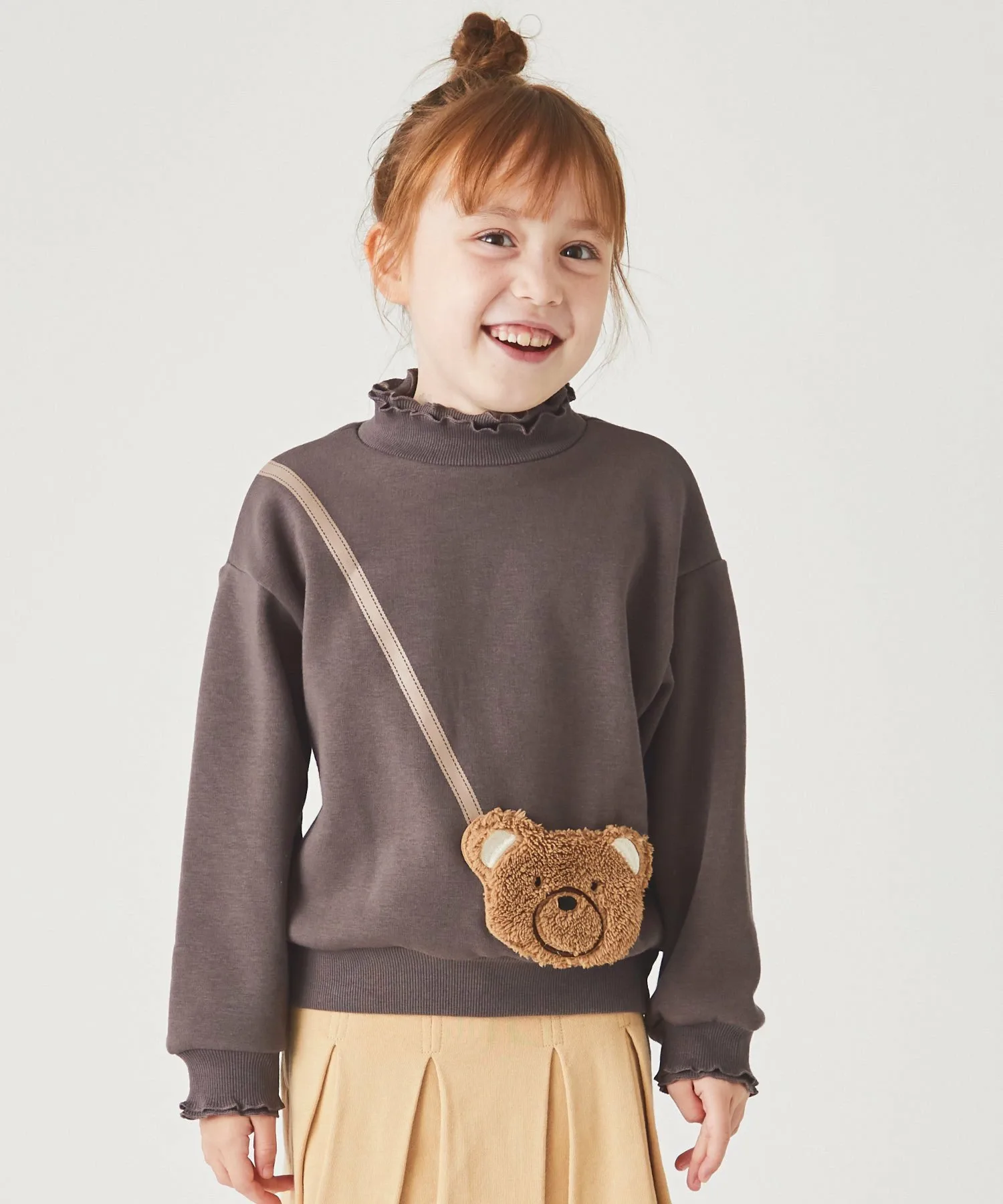 Толстовка Animal Pochette на флисовой подкладке Ever Closet, Charcoal (bear)