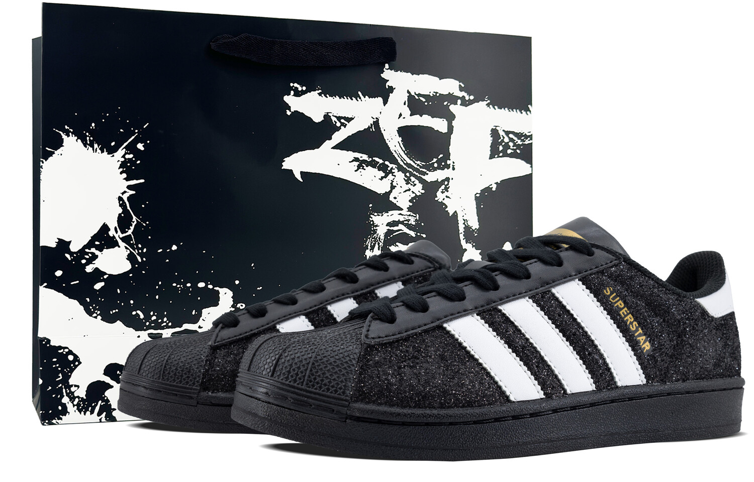 

Кроссовки adidas originals Superstar Skateboarding Shoes Unisex Low-top Black/White/Black Diamond, черный