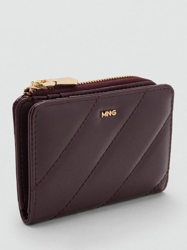 

Диагональный стеганый кошелек Mango, Dark Red