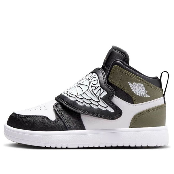 

Кроссовки sky jordan 1 'black white medium olive' Air Jordan, черный