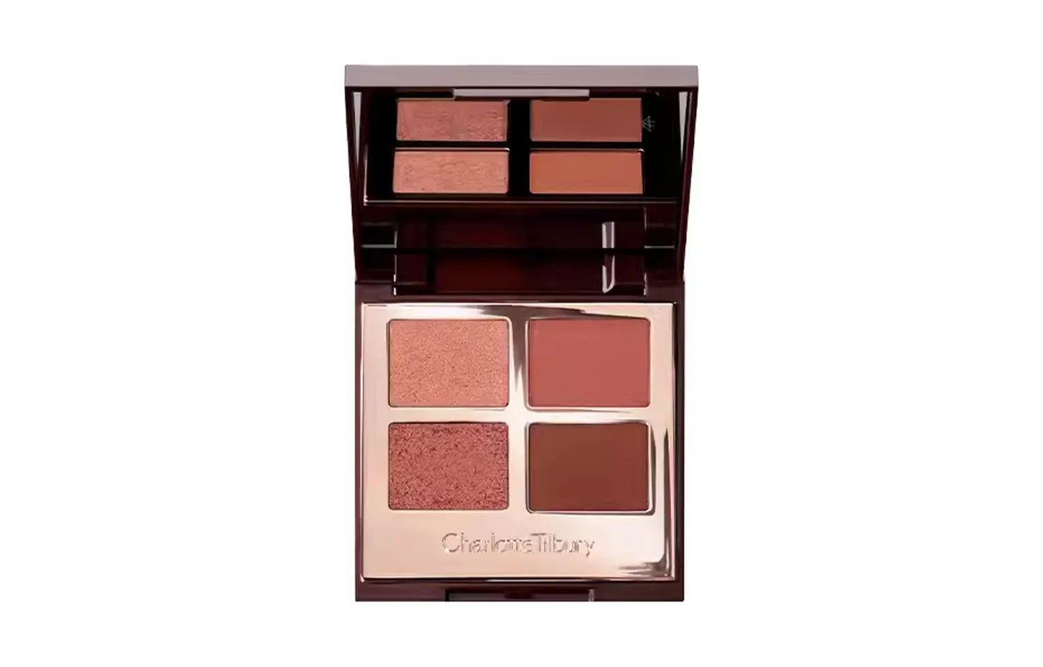 Charlotte Tilbury Тени для век CT Luxurious Color 4 Colors, Pink Brown Delicate Clear, легко растушевываются, 5.2г/6г, подарок на день рождения, PILLOW TALK DREAMS Dreamy Bedside Chat