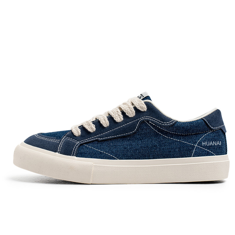 

HUANAI Низкие скейтерские кроссовки мужские деним синие, цвет Denim Blue