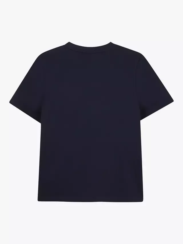 Детская футболка с коротким рукавом и металлическим логотипом HUGO BOSS, Navy — фото 2