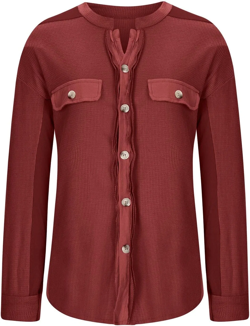 Блуза с вышивкой Round Neck Blouse, красный — фото 3