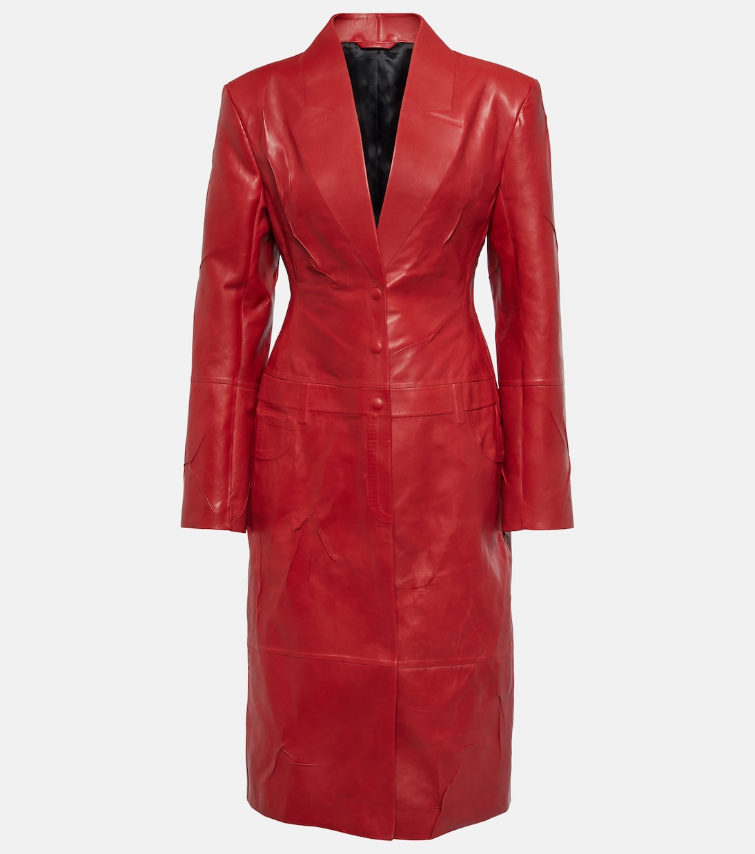 

Кожаное пальто Acne Studios, красный