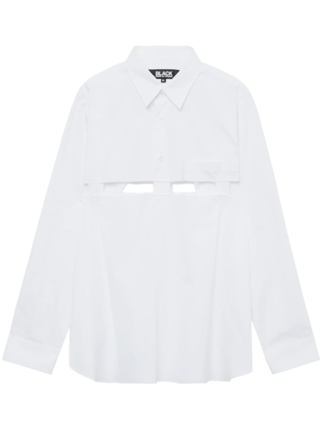 

Black Comme Des Garçons рубашка с длинными рукавами и вырезом, белый